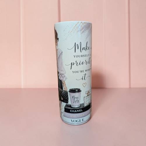 Make yourself a Priority 20oz Sublimated Skinny Tumbler