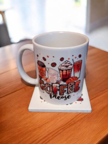 Coffee me please Mug and Coaster Set