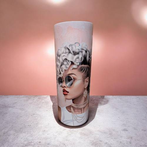 She is Sublimated 20oz Skinny Tumbler