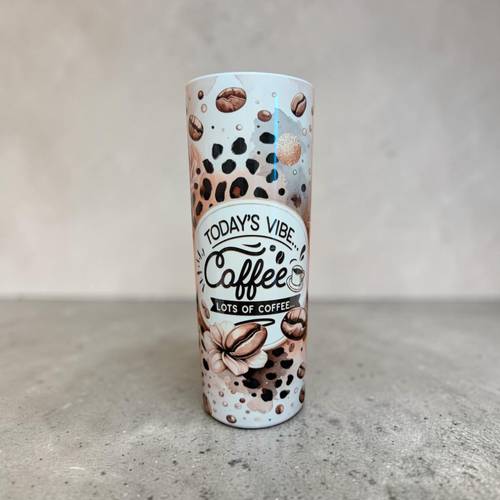 Coffee Vibes 20oz Sublimated Skinny Tumbler