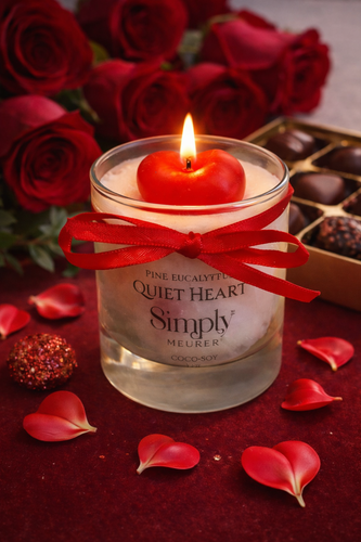 Heart & Home Cinnamon Keepsake Candle | Hand-Poured Coco-Soy Candle | Heart Topper | Handmade Gift