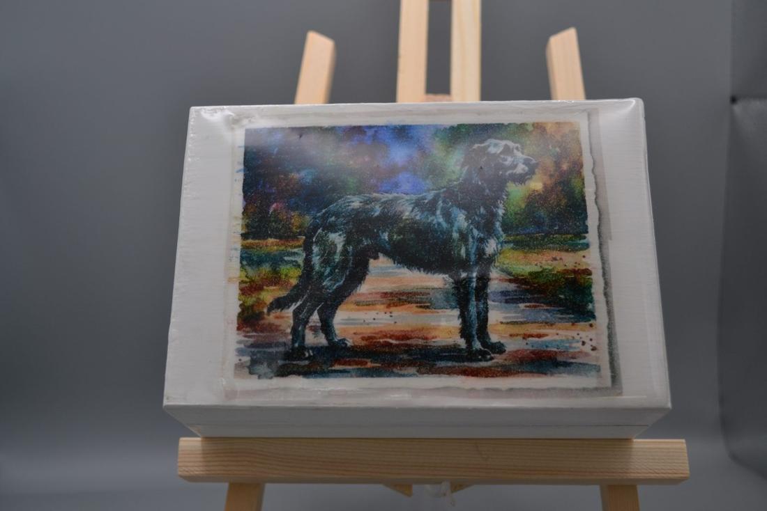Custom Handcrafted Wooden Photo Keepsake Box Resin Art Memory Storage Gift β photo 1
