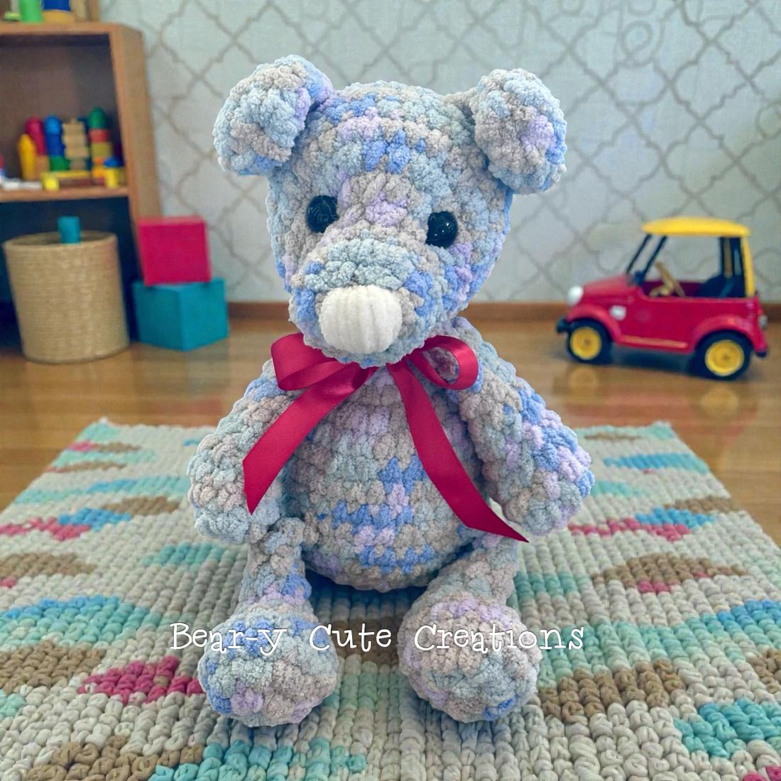 Blue teddy bear plushie — photo 1