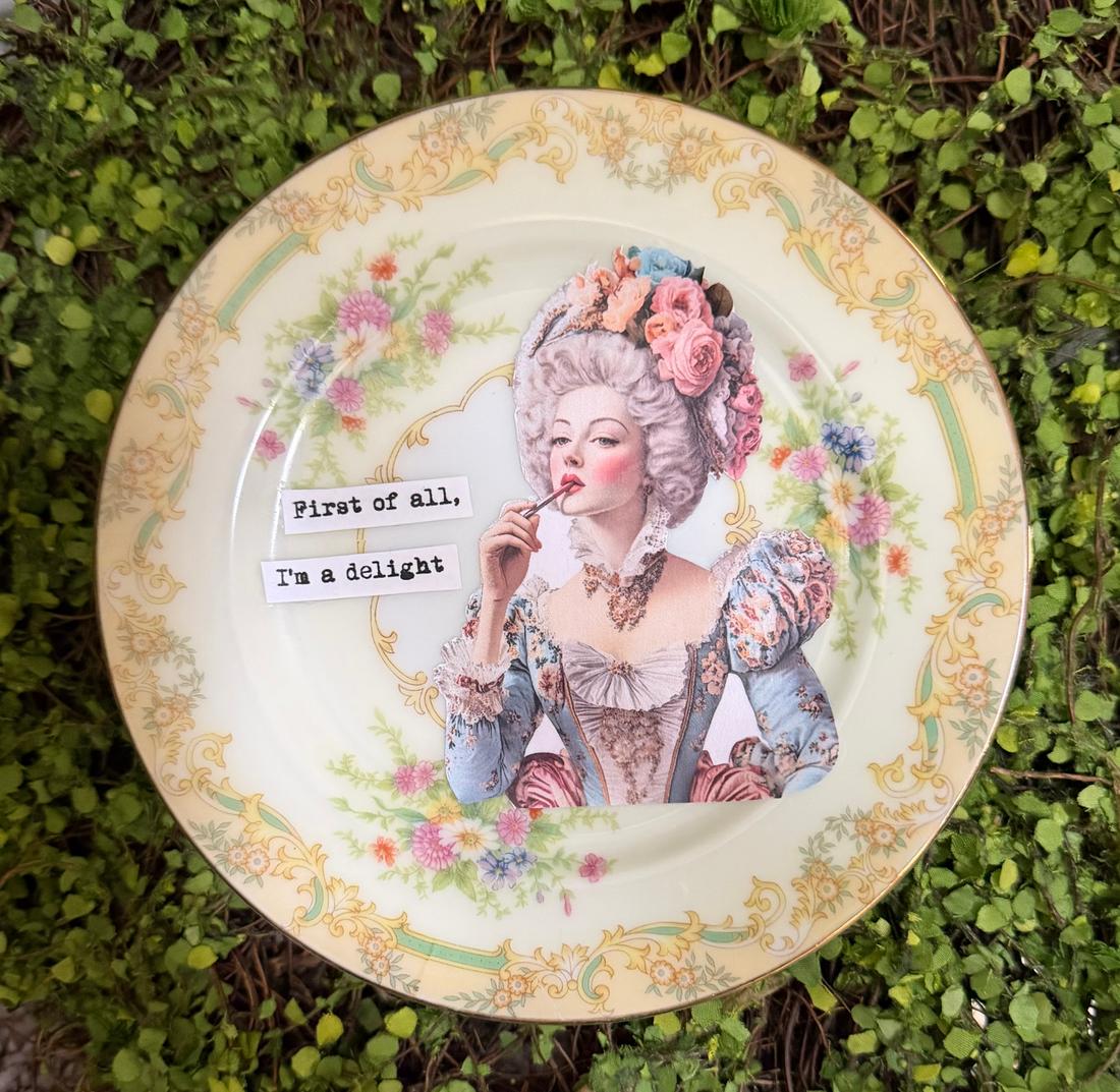 Victorian Snark on Vintage Upcycled Plate — photo 1