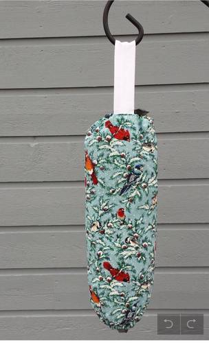 Handmade Fabric Plastic Bag Holder | Hanging Grocery Bag Dispenser & Kitchen Organizer