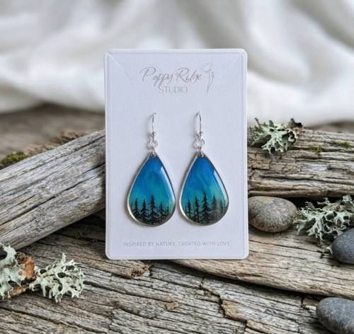 Handmade Northern Lights Earrings - Glow-in-the-Dark