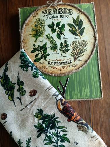 Herbes Aromatiques Kitchen Towel Hanger