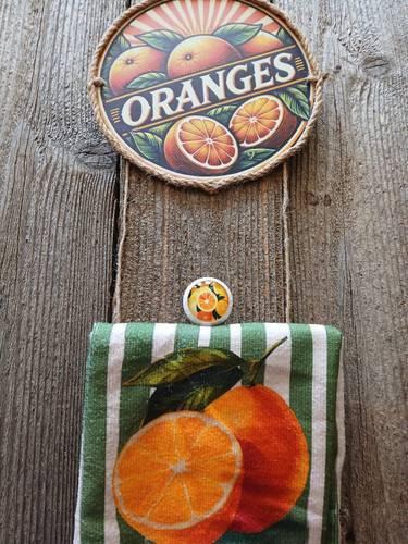 Juicy Oranges Kitchen Towel Hanger