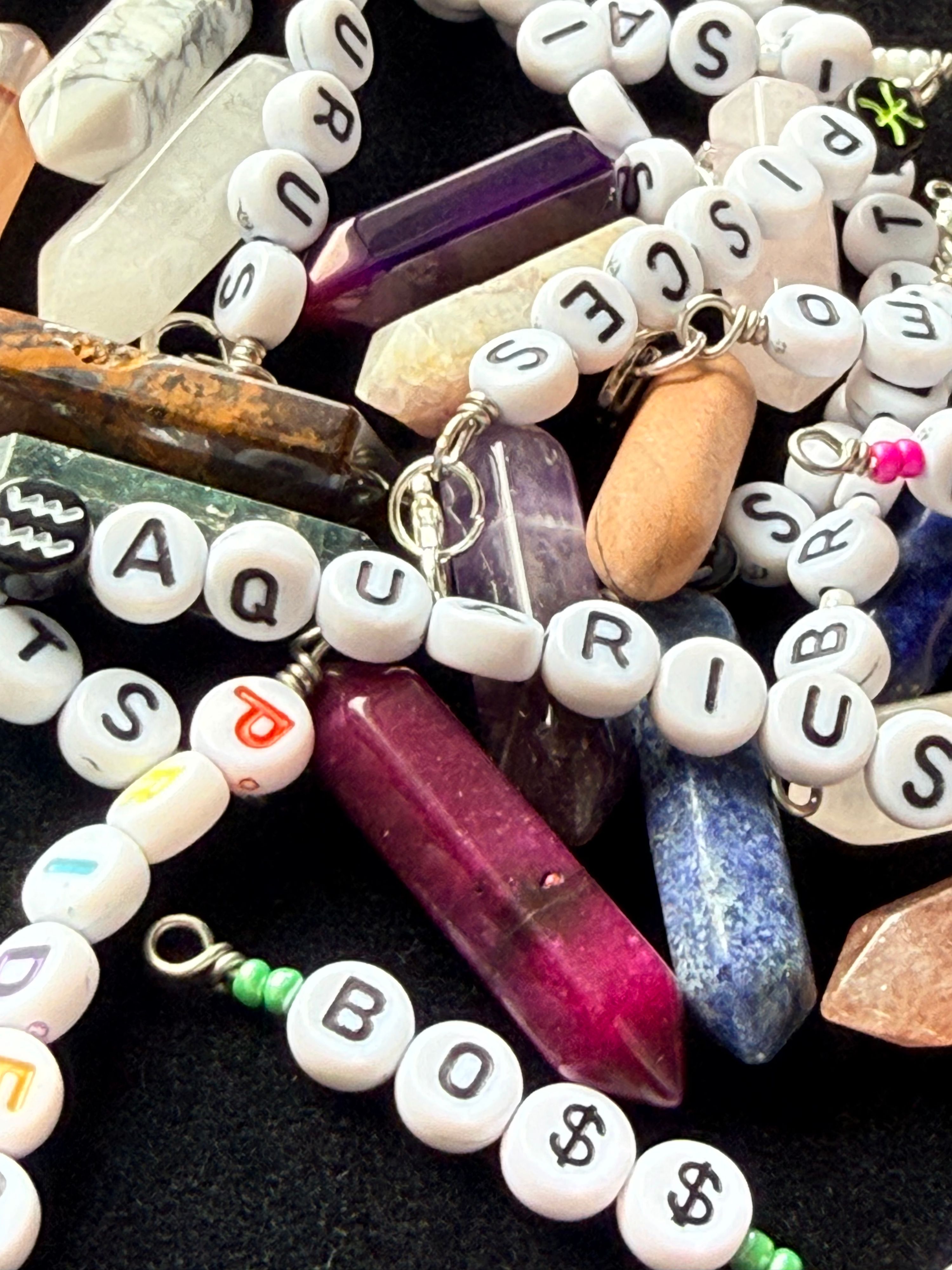 Personalized bead + chain bracelets