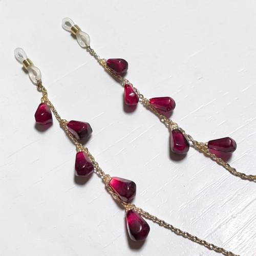 Pomegranate Glasses Chain, Gold Glasses Chain, Mythical Glasses Chain, Glasses Wearers Gifts, Reading Accessory, Glasses Charm Chain
