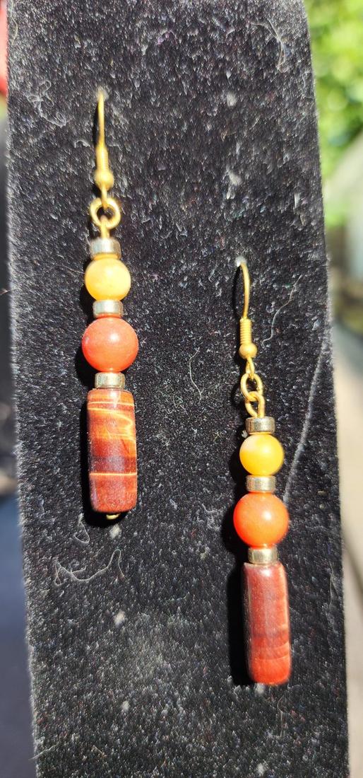 Tiger Eye earrings — photo 1