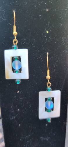 Blue shimmer earrings