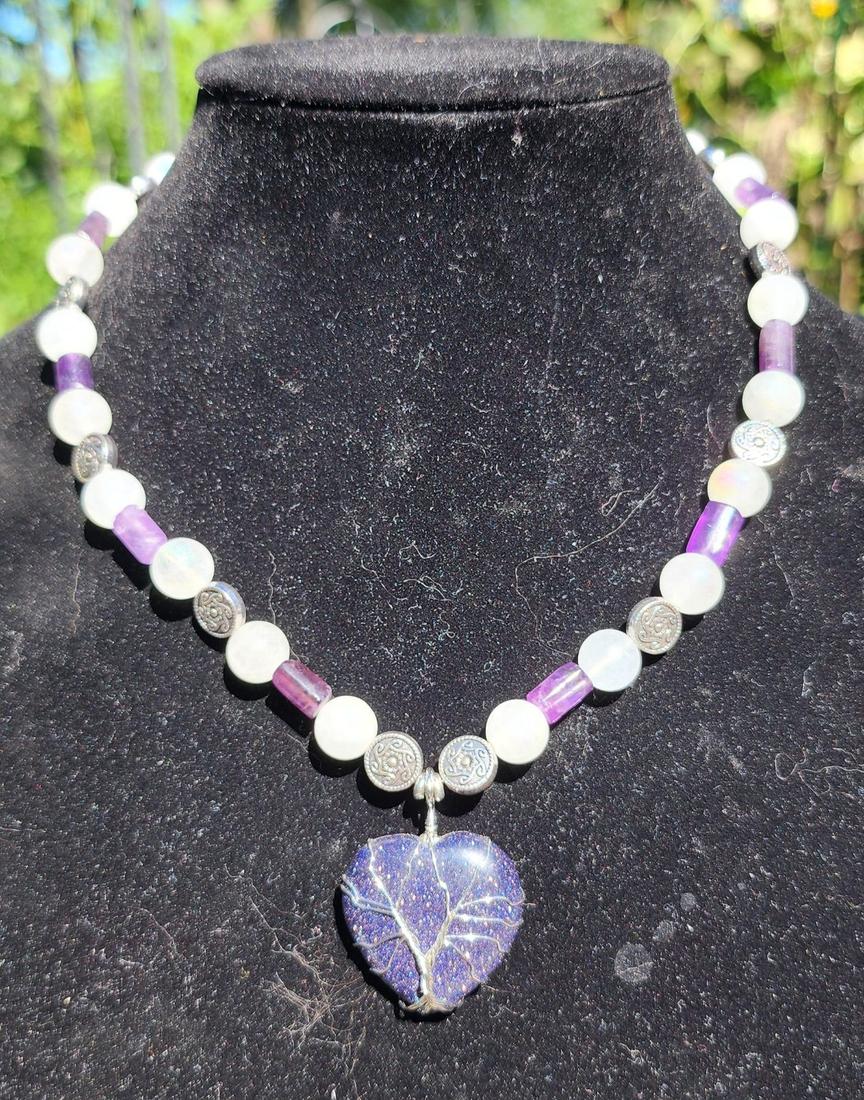 Purple Goldstone Heart — photo 1