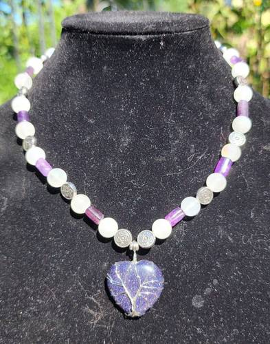 Purple Goldstone Heart